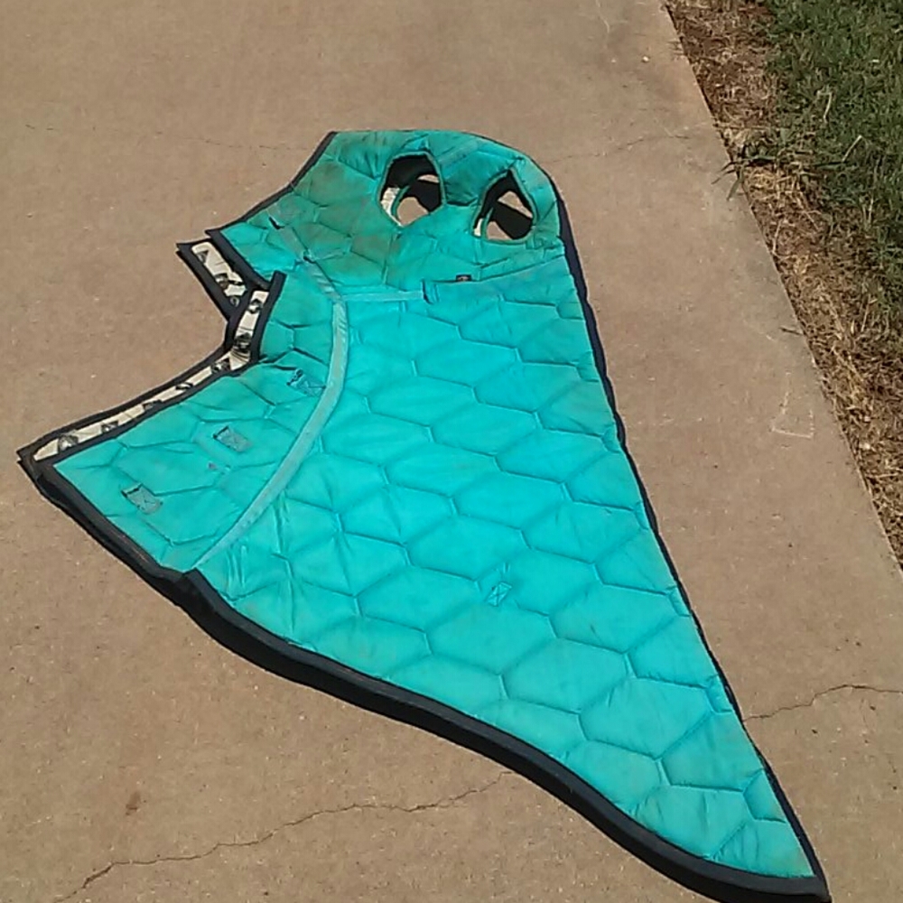 Quilted horse hood (needs repair)